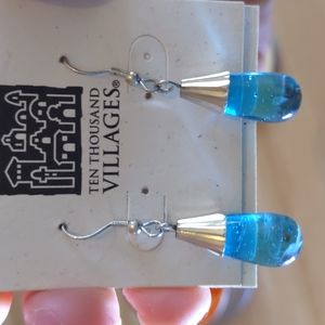 NEW Fair Trade Handcrafted Drop Dangle Earrings, Ten Thousand Villages, Gift